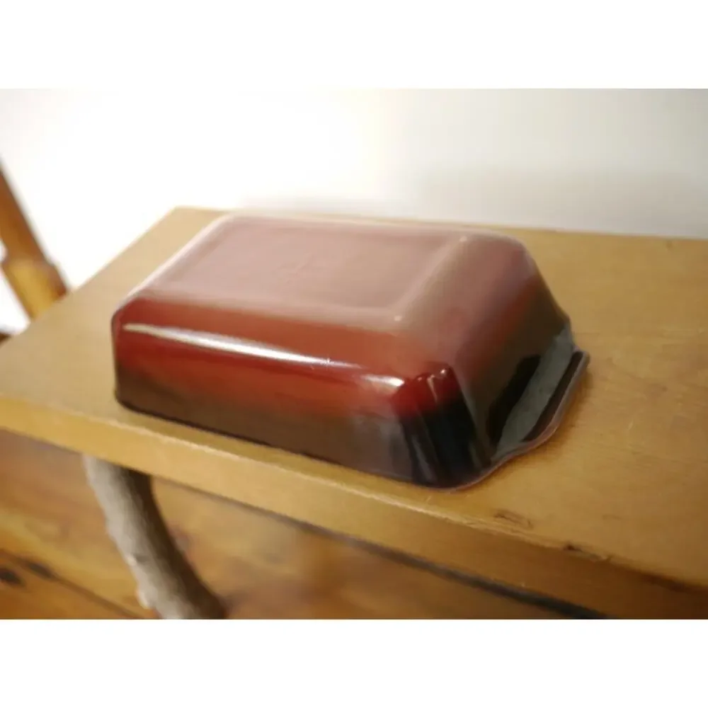 Vintage Anchor Hocking Fire King Ombre Brown Casserole Loaf Baking Dish 1 qt 441
